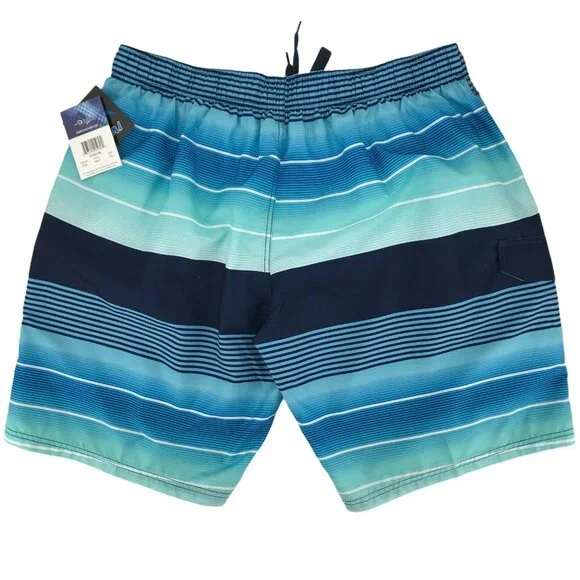 Kanu Surf Mens Echelon Blue Striped Sun Protection Quick Dry Board Shorts XXL - Picture 2 of 7